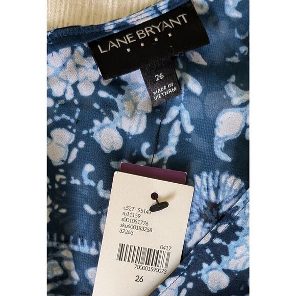 NEW Lane Bryant Woman's Size 26 Sleeveless Chiffon Top - Picture 3 of 8